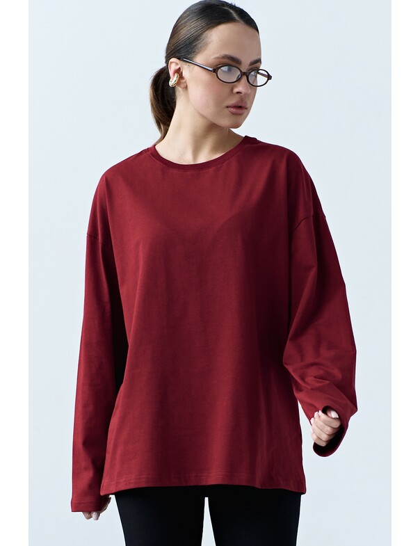 Унісекс лонгслів оверсайз котон