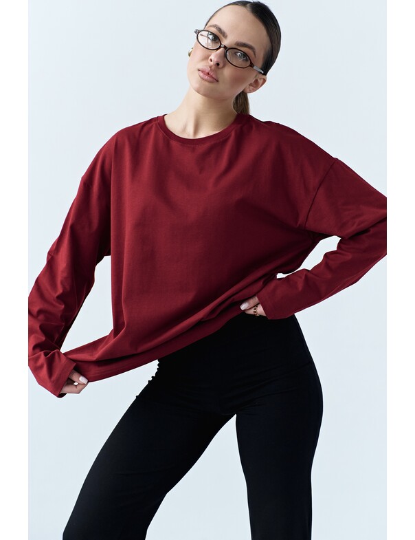 Унисекс лонгслив оверсайз коттон