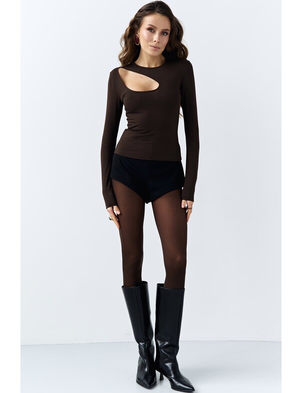 Лонгслів з асиметричним вирізом