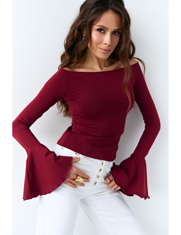 Лонгслив с воланами