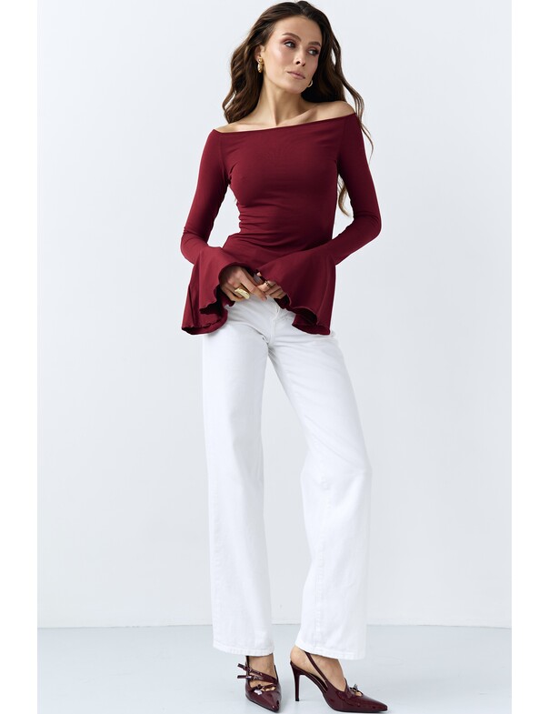 Лонгслів з воланами