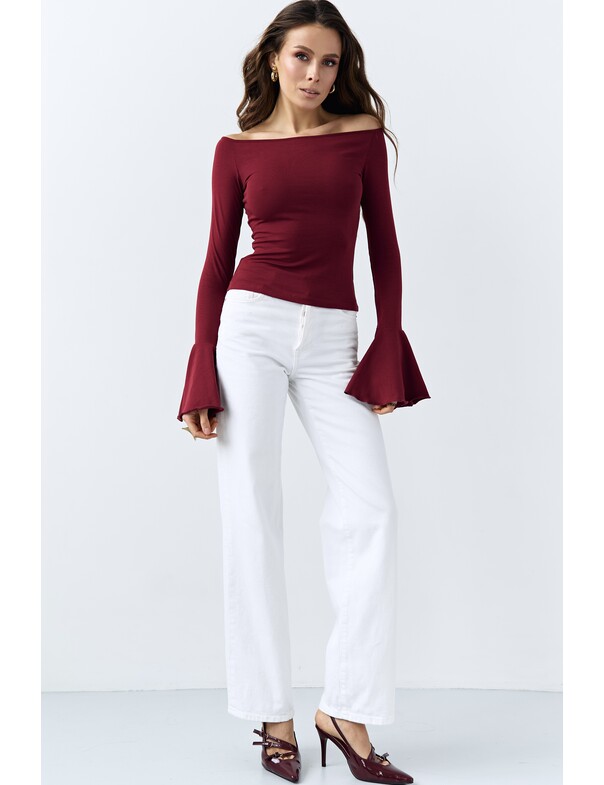 Лонгслив с воланами