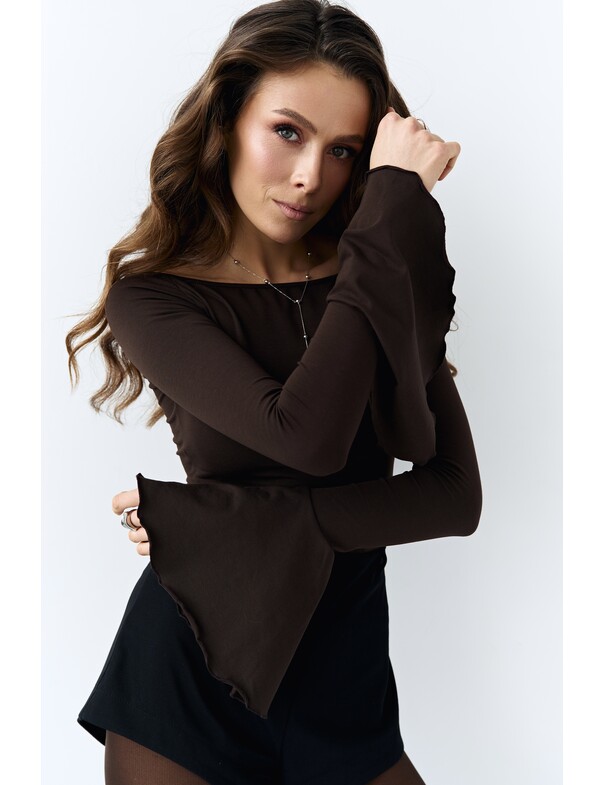 Лонгслив с воланами