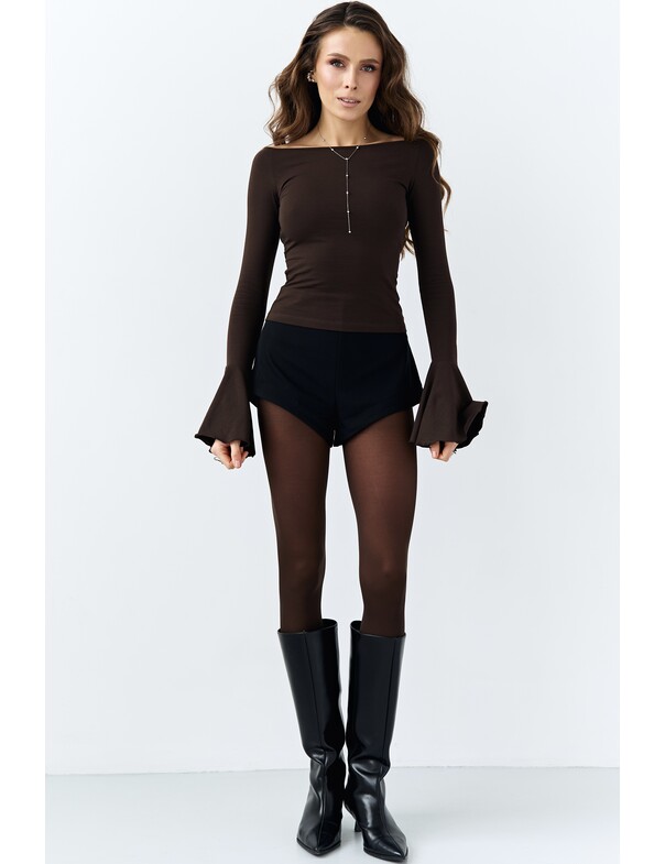 Лонгслив с воланами