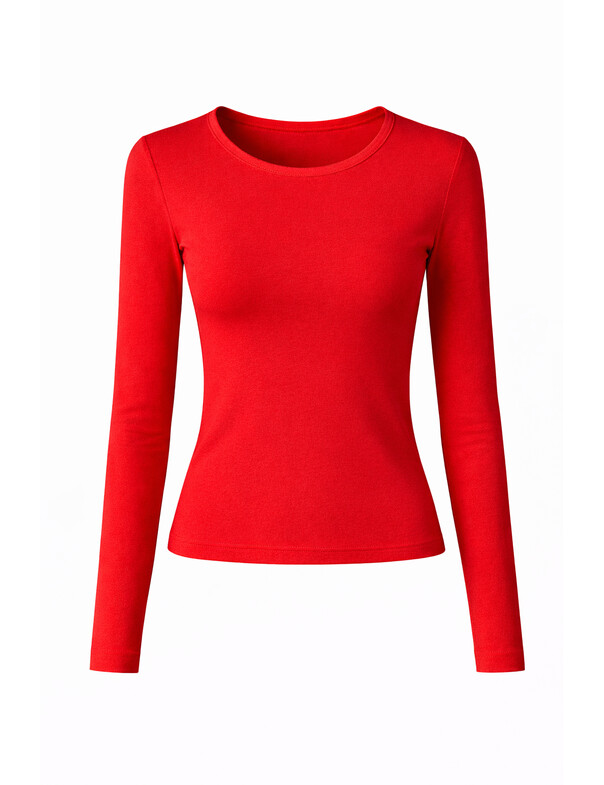 Женский лонгслив приталенный из вискозы