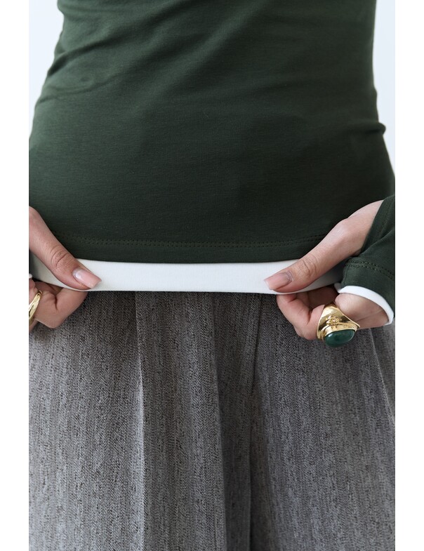 Жіночий приталений двошаровий лонгслів