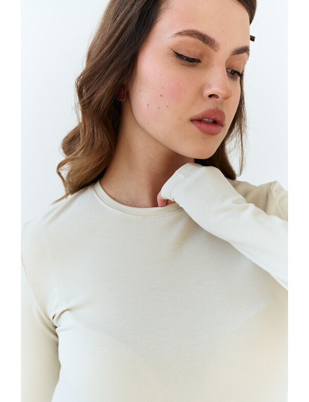 Лонгслів віскоза з вирізом на пальчик