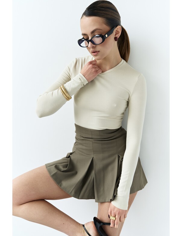 Женский лонгслив приталенный из вискозы