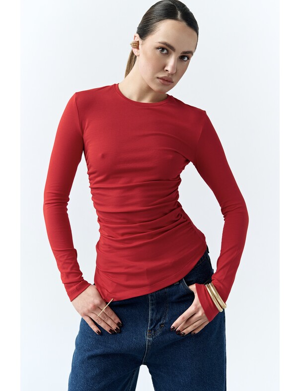 Лонгслив асимметричный