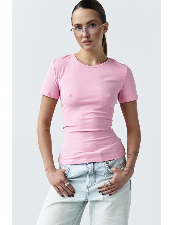 Жіноча приталена футболка колір білий 0