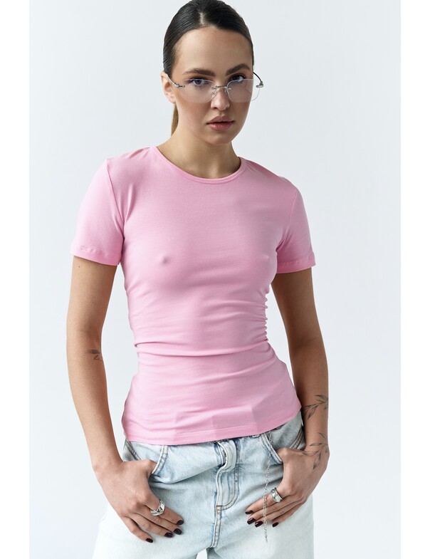 Жіноча приталена футболка колір білий 0