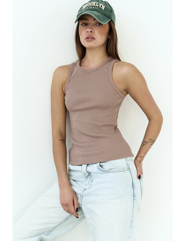 Женская майка классическая из плотного рубчика