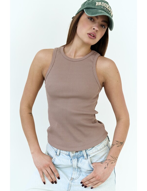 Женская майка классическая из плотного рубчика