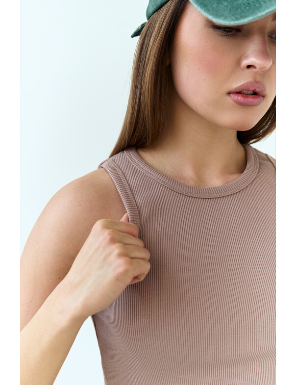 Жіноча майка класична із щільного рубчика 0