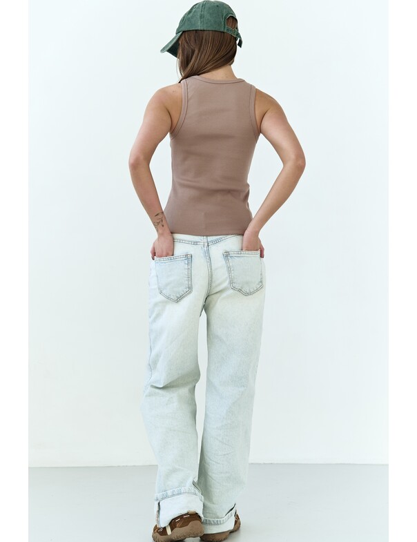 Женская майка классическая из плотного рубчика