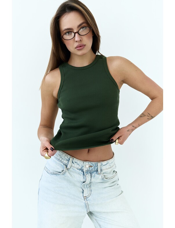 Женская майка классическая из плотного рубчика