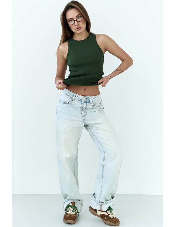 Жіноча майка класична із щільного рубчика 0