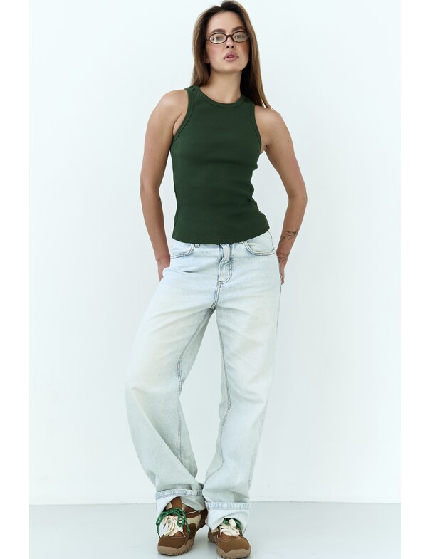 Женская майка классическая из плотного рубчика