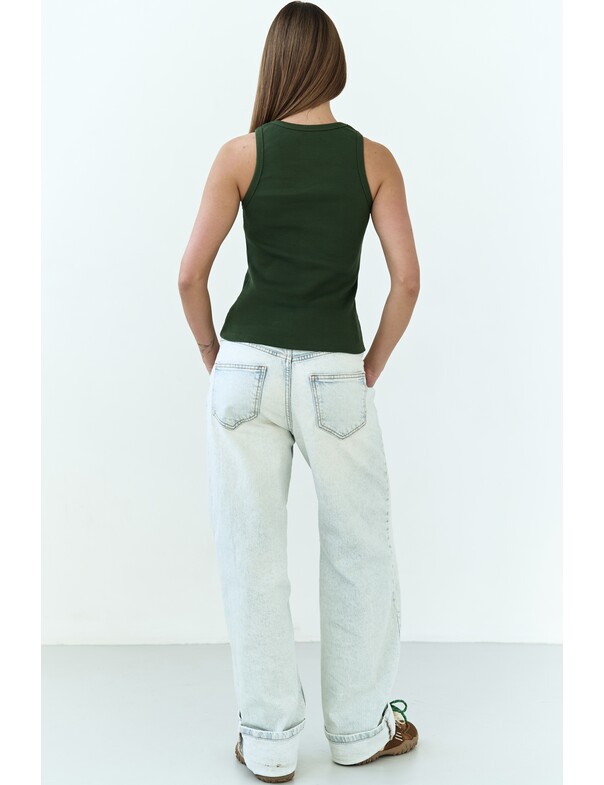 Женская майка классическая из плотного рубчика