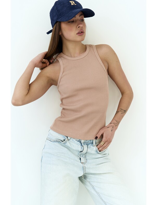 Женская майка классическая из плотного рубчика