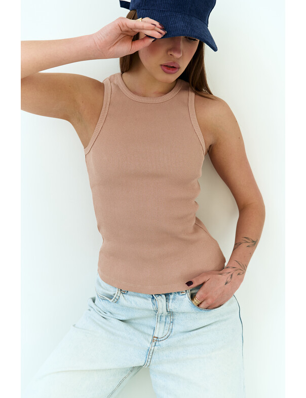 Женская майка классическая из плотного рубчика