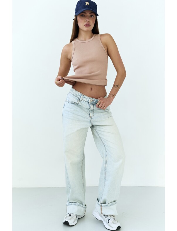 Женская майка классическая из плотного рубчика