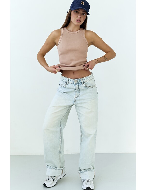 Женская майка классическая из плотного рубчика