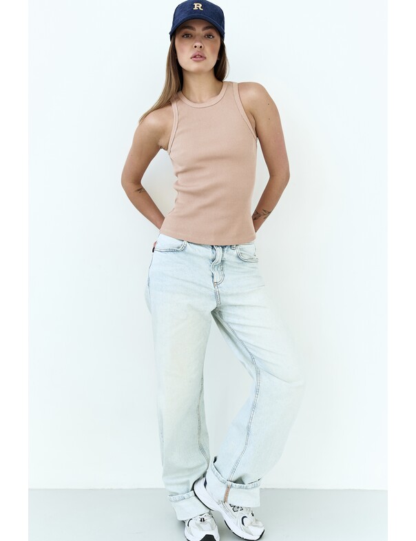 Жіноча майка класична із щільного рубчика 0