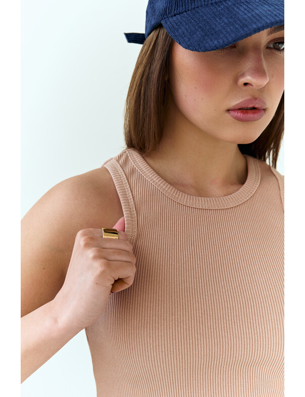 Жіноча майка класична із щільного рубчика 0