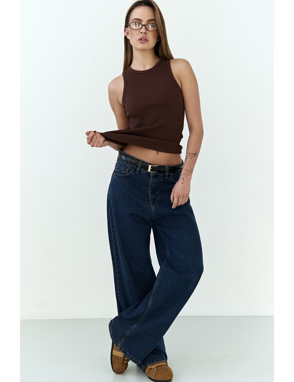 Женская майка классическая из плотного рубчика