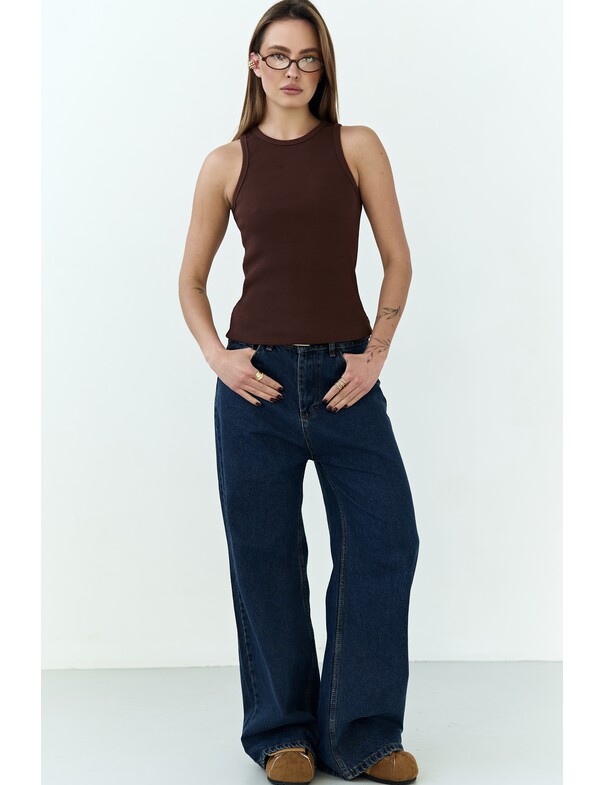 Женская майка классическая из плотного рубчика