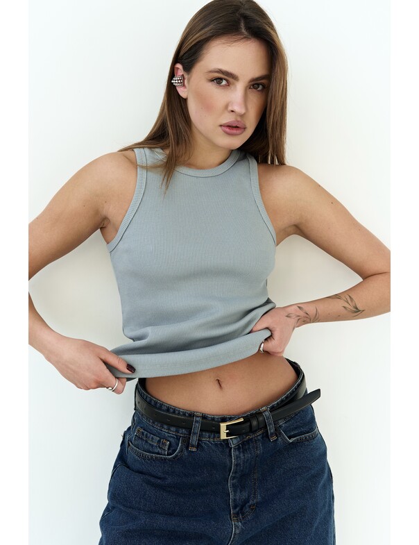 Женская майка классическая из плотного рубчика