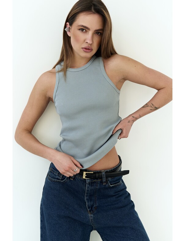 Женская майка классическая из плотного рубчика