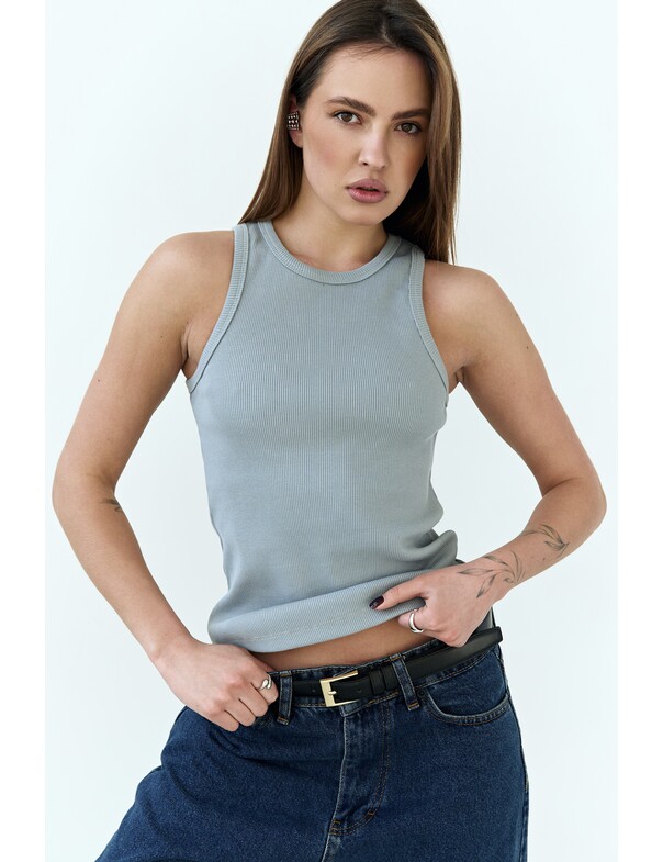 Женская майка классическая из плотного рубчика