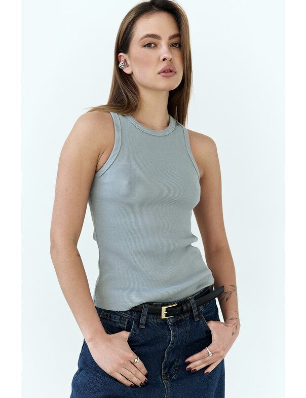 Женская майка классическая из плотного рубчика