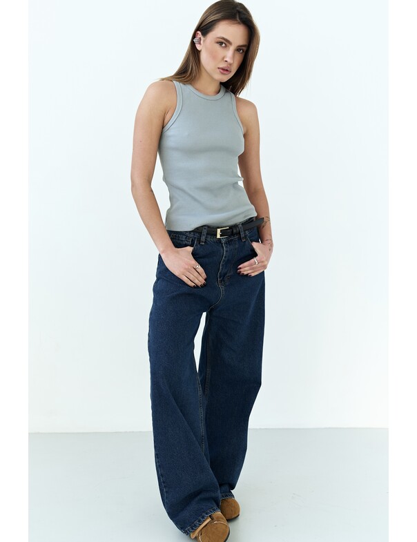 Жіноча майка класична із щільного рубчика 0