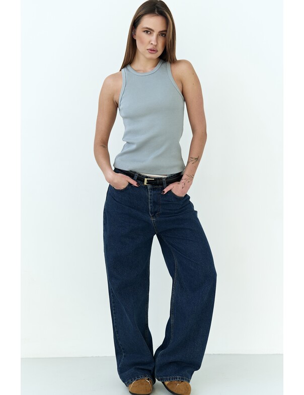 Женская майка классическая из плотного рубчика