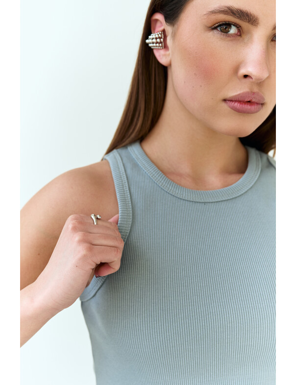 Женская майка классическая из плотного рубчика