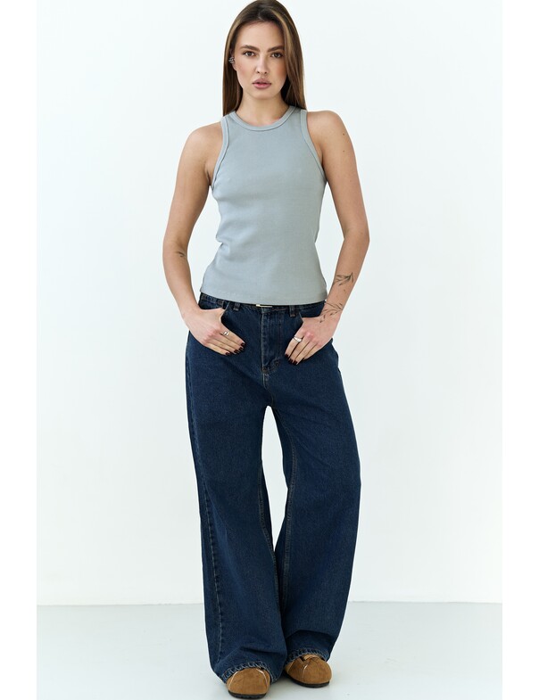 Женская майка классическая из плотного рубчика