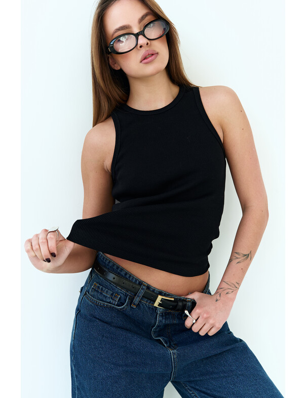 Женская майка классическая из плотного рубчика