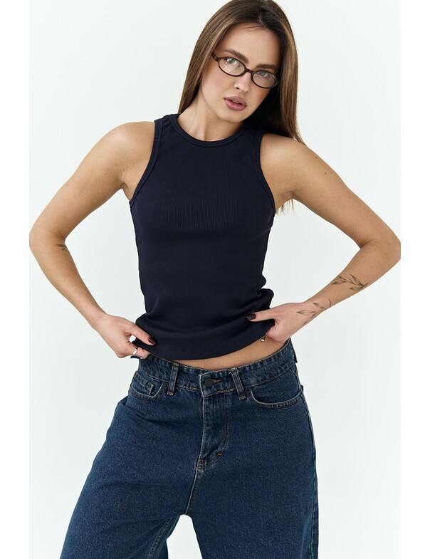 Женская майка классическая из плотного рубчика