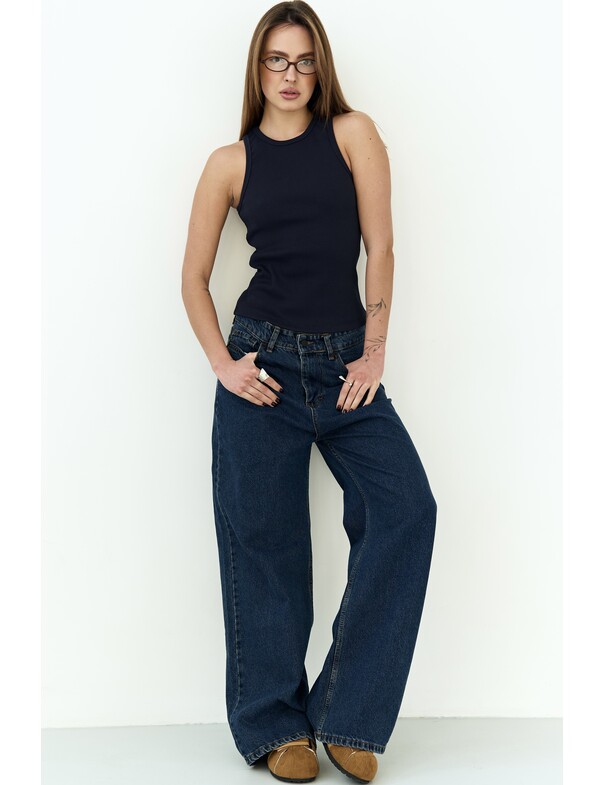 Женская майка классическая из плотного рубчика