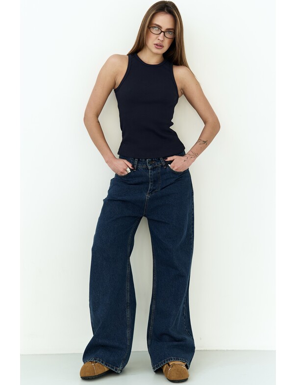 Жіноча майка класична із щільного рубчика колір фісташковий 16