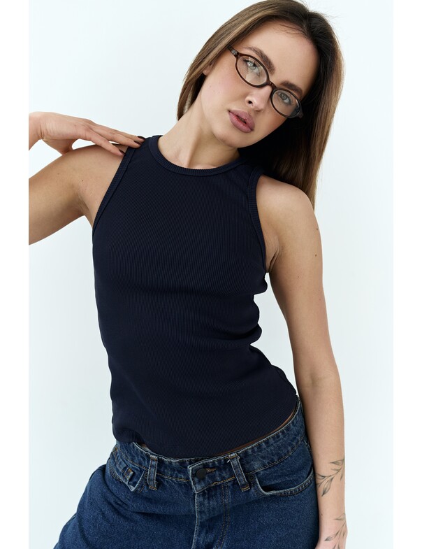 Женская майка классическая из плотного рубчика