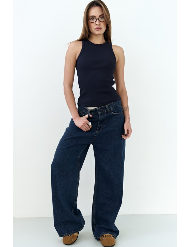 Женская майка классическая из плотного рубчика