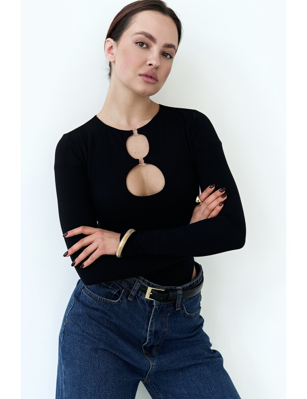 Боди с круглыми вырезами