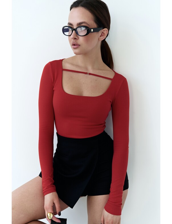 Боді з декоративною бретелькою