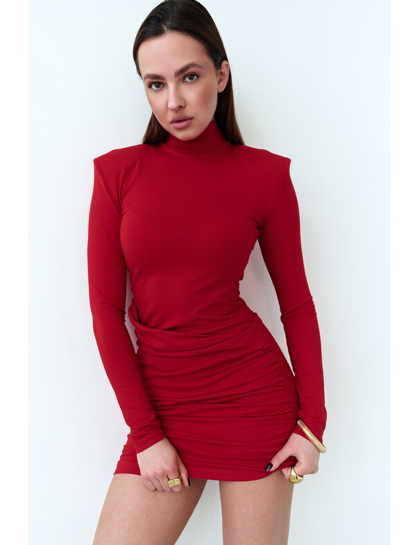 Платье мини c плечиками