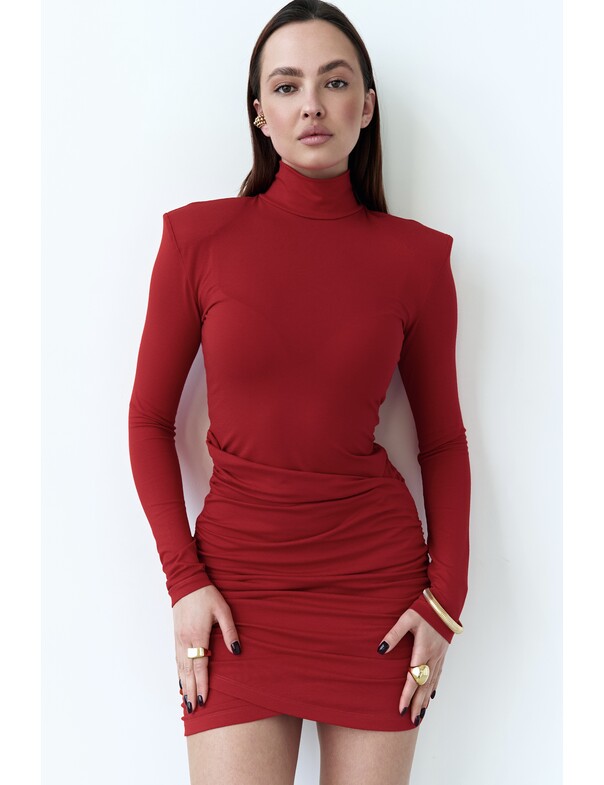 Платье мини c плечиками