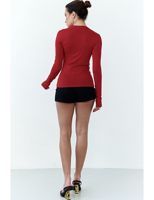 Лонгслів віскоза з вирізом на пальчик